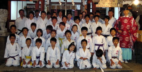 野江水神社　秋祭　奉納演武の集合写真