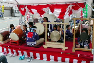 野江水神社　稲荷祭でのだんじりばやしの様子